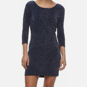 NWT Three Pink Hearts Glittery Bodycon Mini